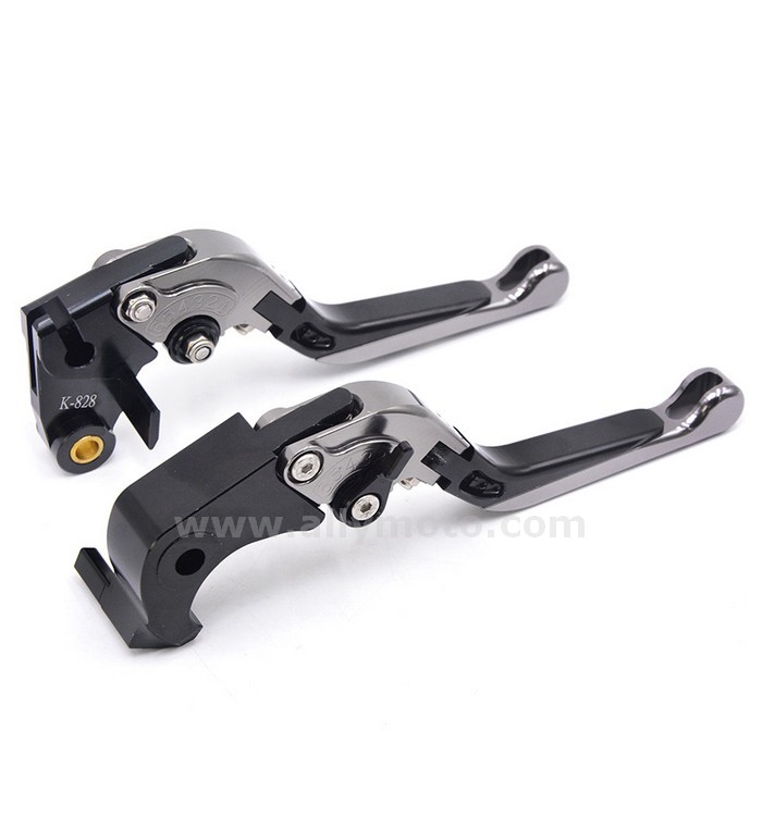 006 Titanium Motorcycle CNC Adjustable Folding Extending Brake Clutch Levers Black For Honda CBR650F CB650F 2014 2015-6